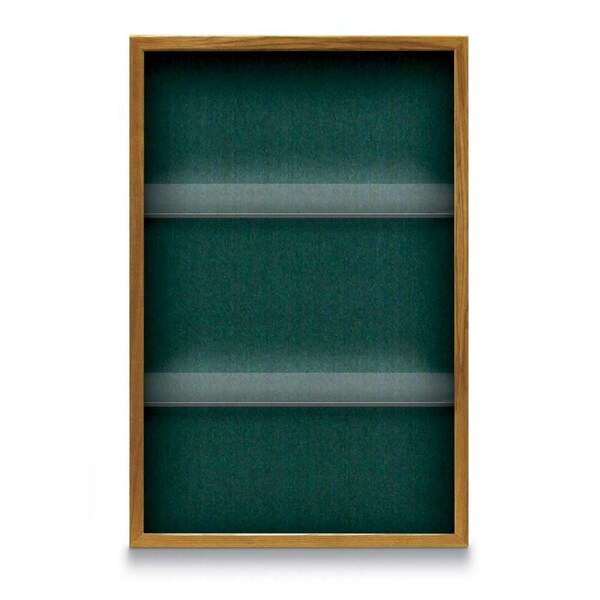 Outdoor Enclosed Combo Board, 48"x36", Satin Frame/Grey & Pearl